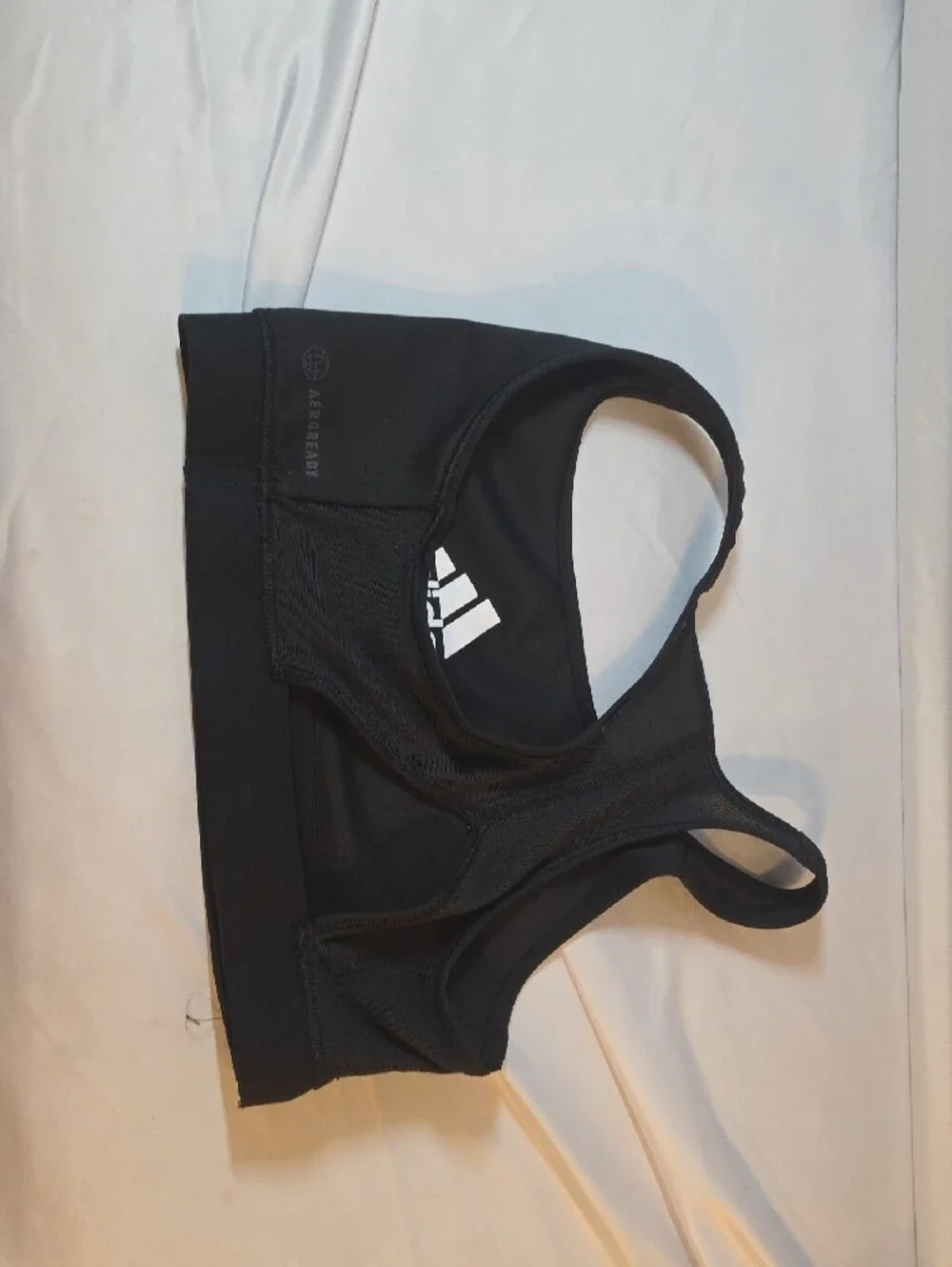 adidas Black Racerback Swim Sports Top with White Logo